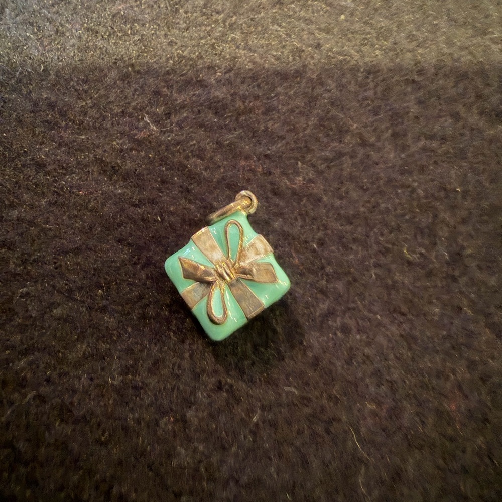 Tiffany & Co. Silver and Turquoise Gift Box charm